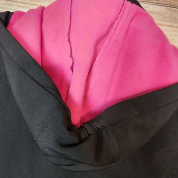 CB Cutter Buck Sport Jacket Women's Size M 10-12 Black Pink Heavyweight Hoodie - Picture 16 of 16